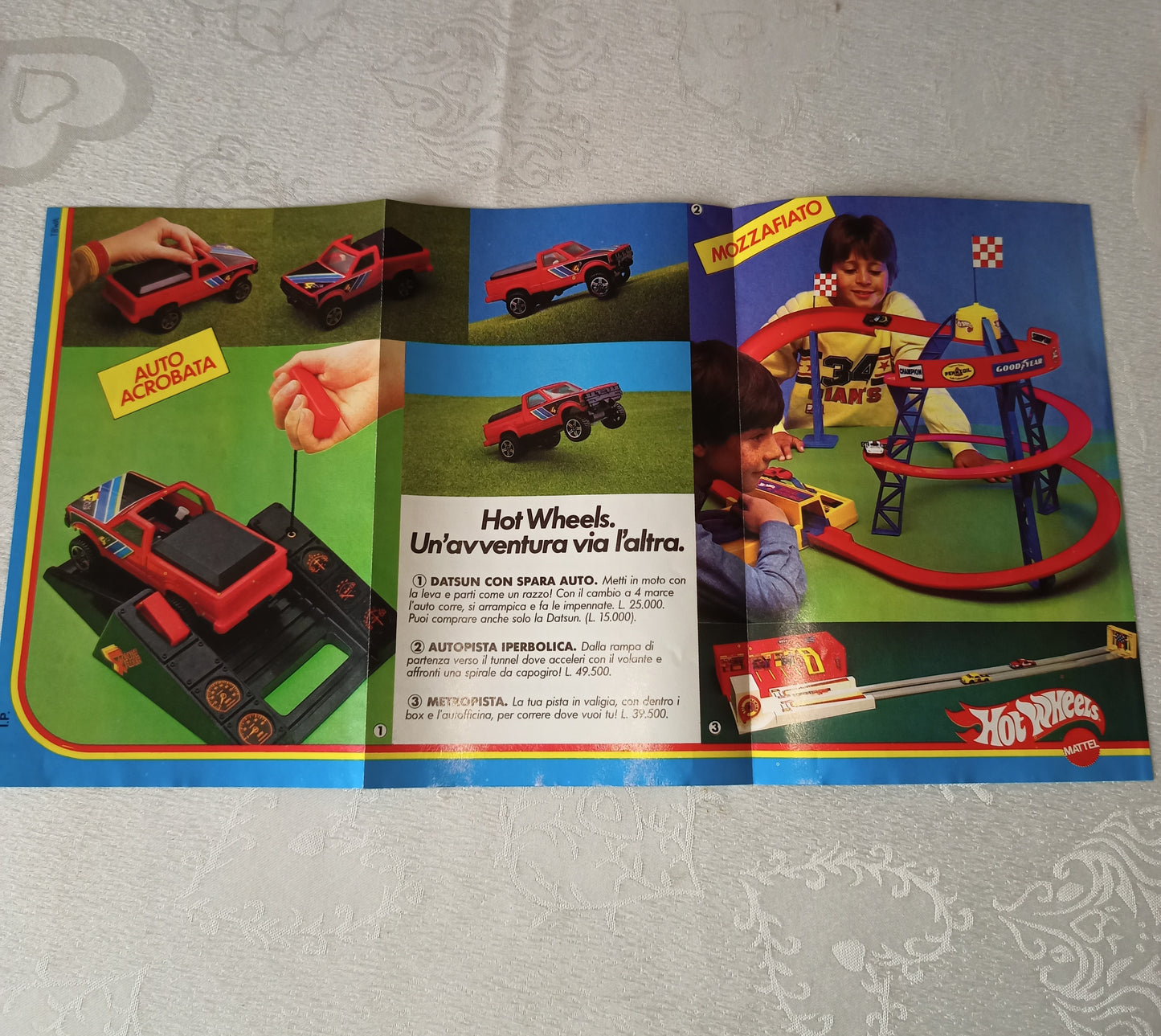 Depliant Inserto Pubblicitario Hot Wheels, originale anni 80