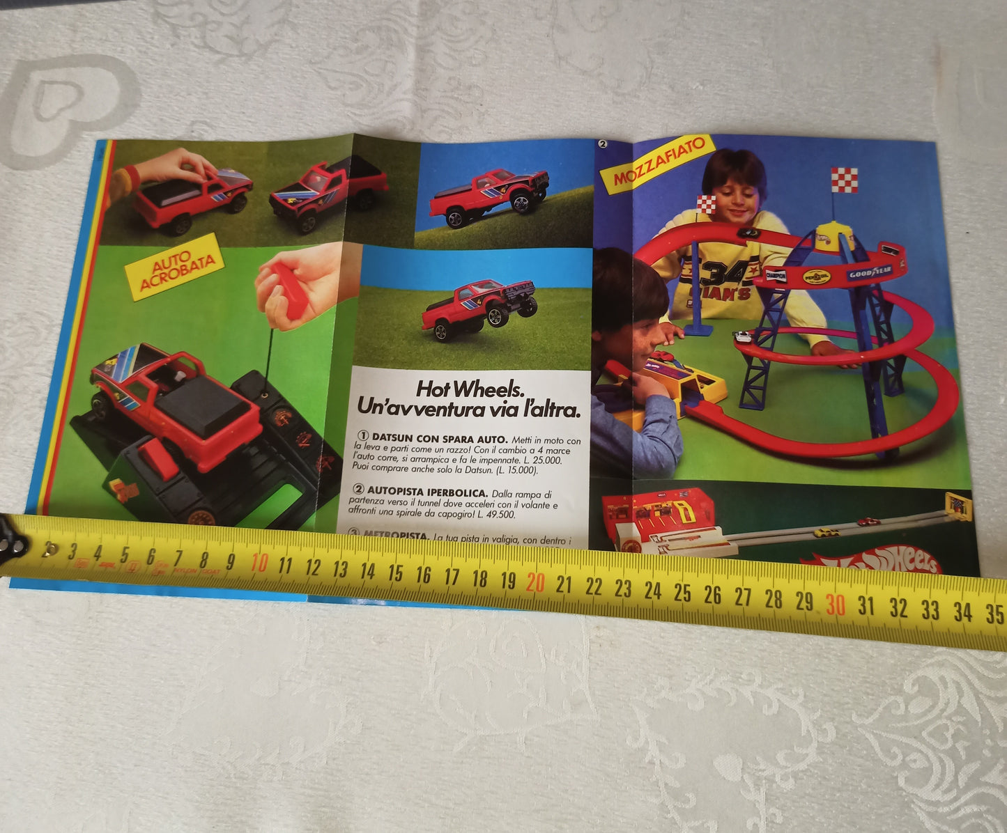 Depliant Inserto Pubblicitario Hot Wheels, originale anni 80