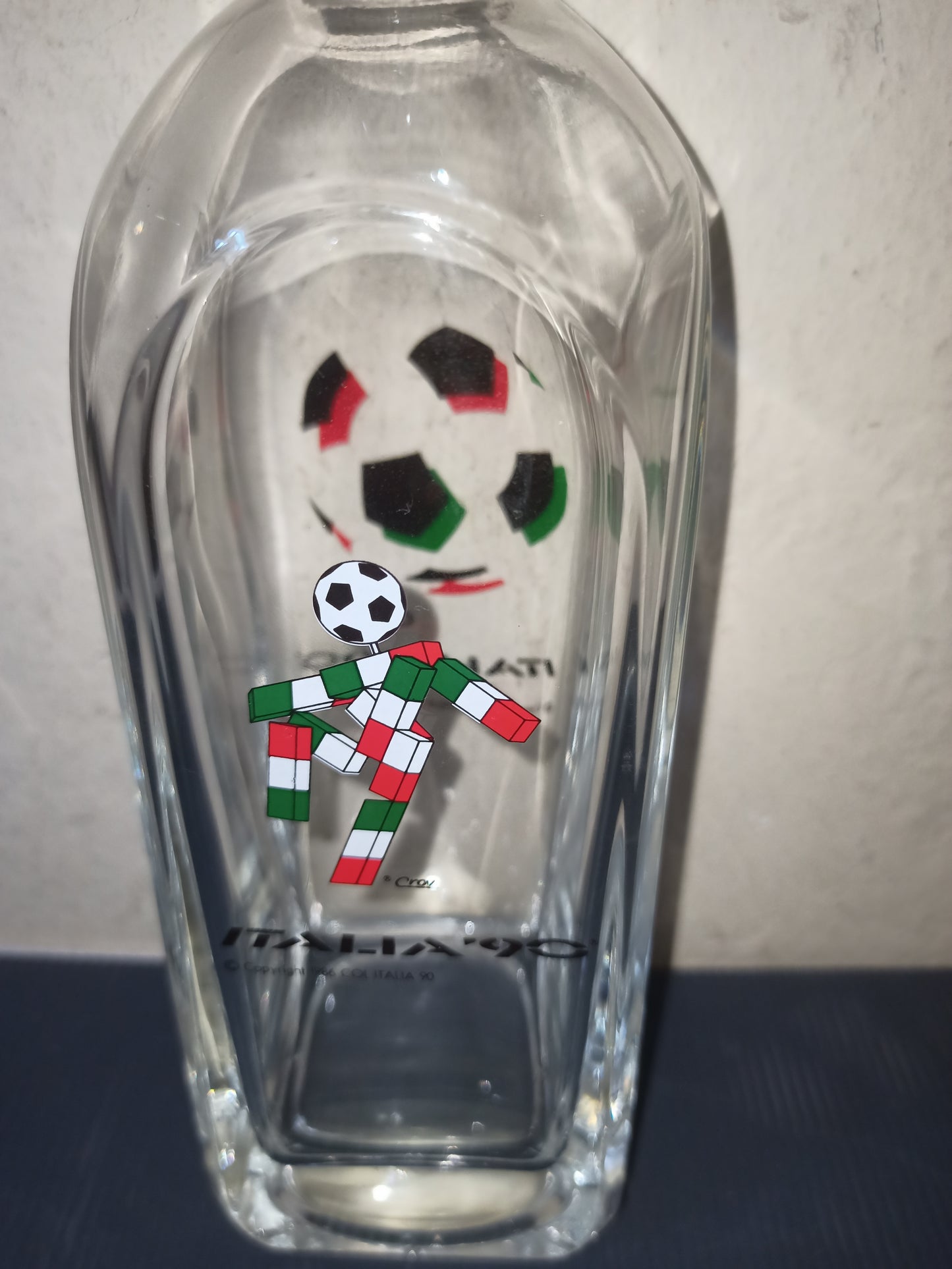 Italia 90 glass liquor bottle