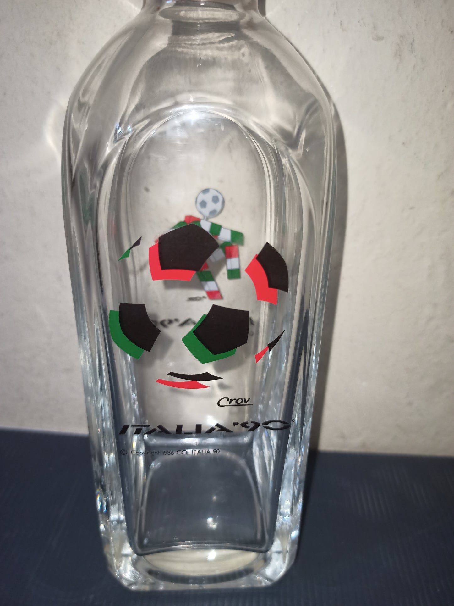 Italia 90 glass liquor bottle