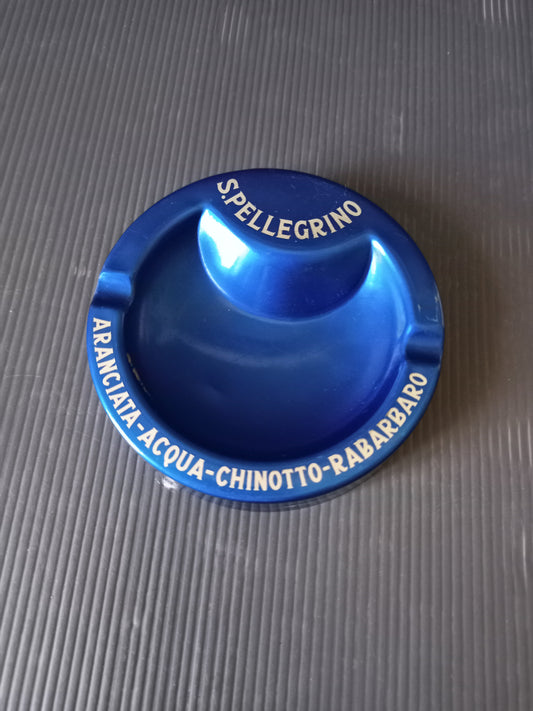 San Pellegrino metal ashtray, original from the 70s