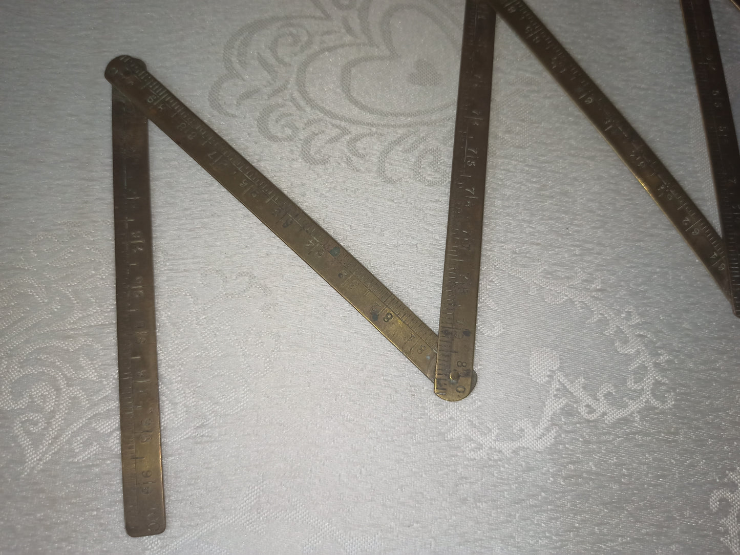 Antique metal folding rule