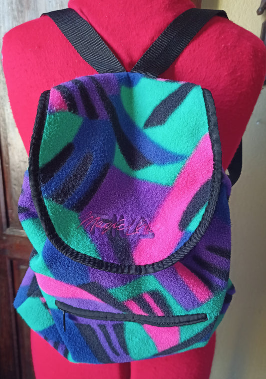 Vintage Fila Magic Line fleece backpack, original from the 90s
