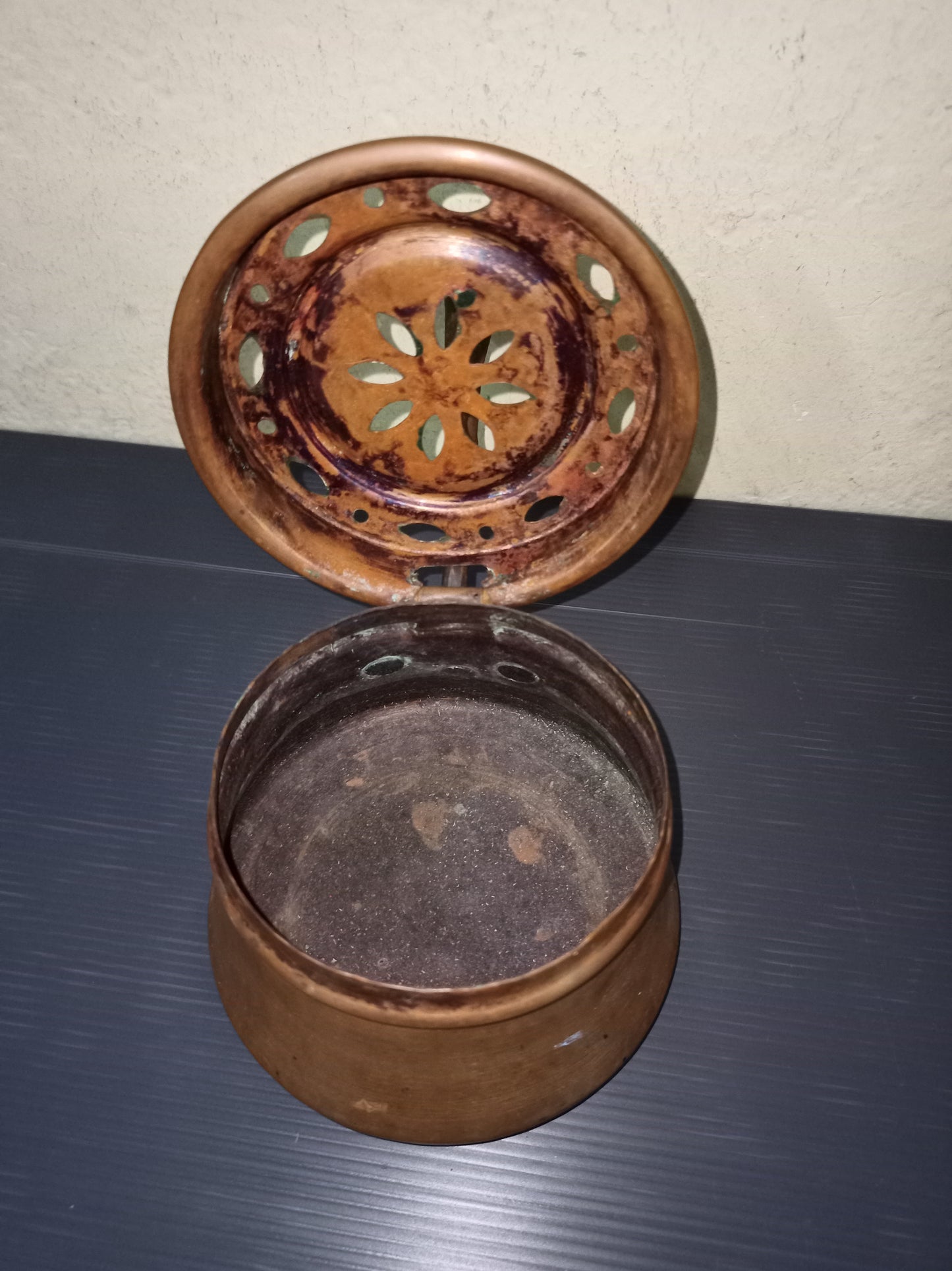 Ancient small copper brazier