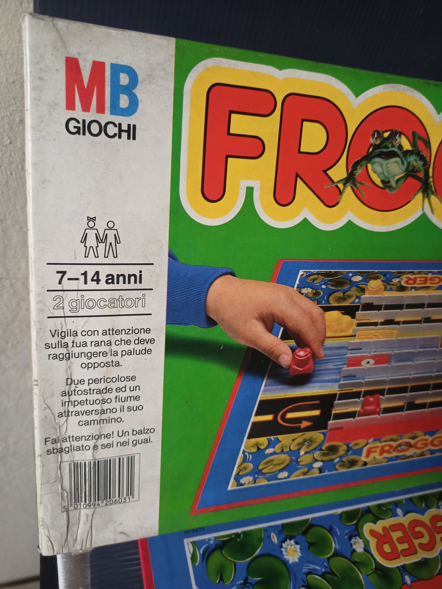 Frogger board game, original MB from the 80s