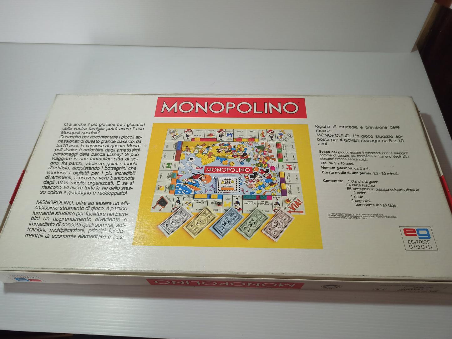 Gioco Monopolino in lire, Eg originale anni 90