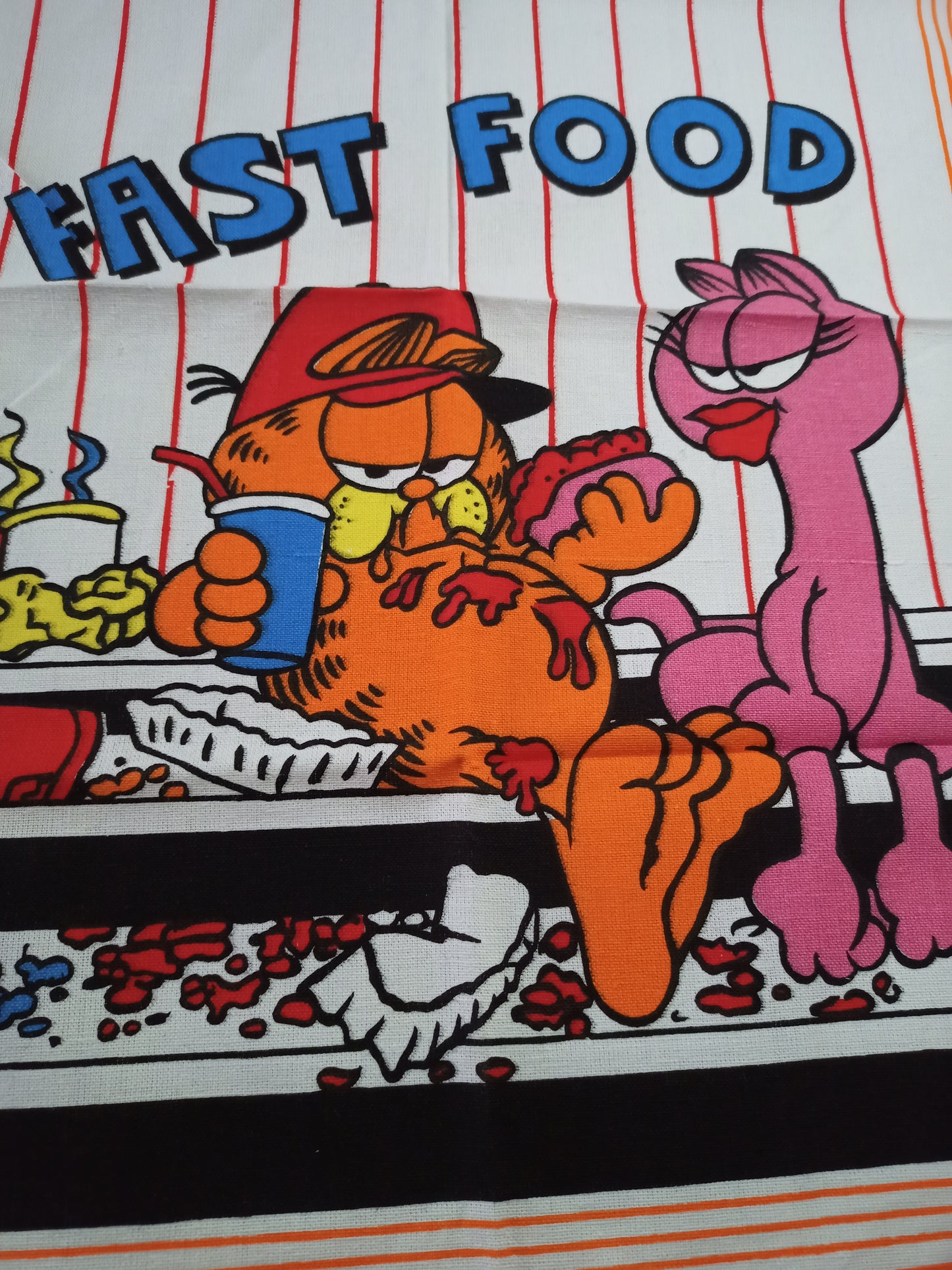 Garfield tea towel, original from the 70s