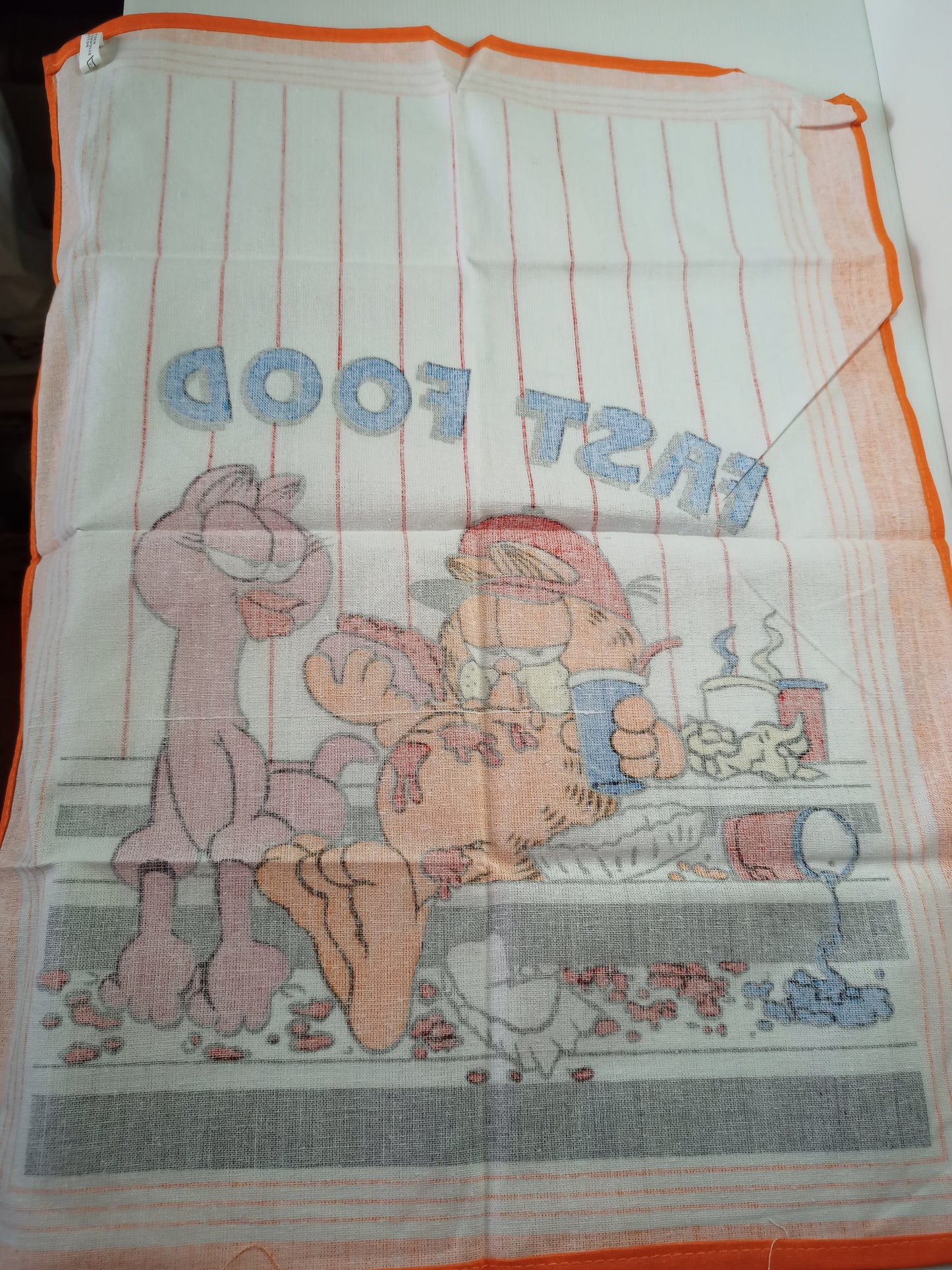 Garfield tea towel, original from the 70s