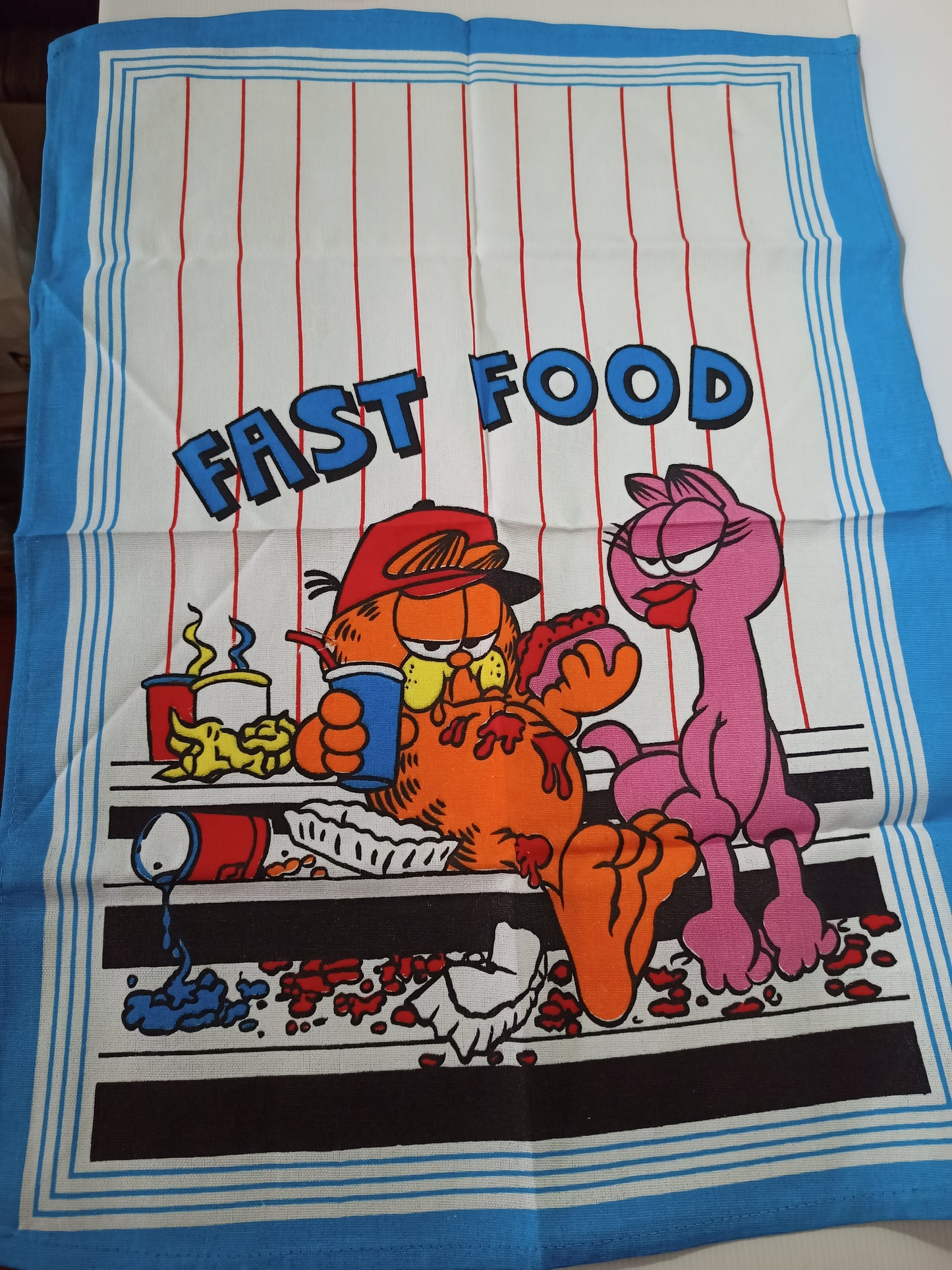 Garfield tea towel, original from the 70s