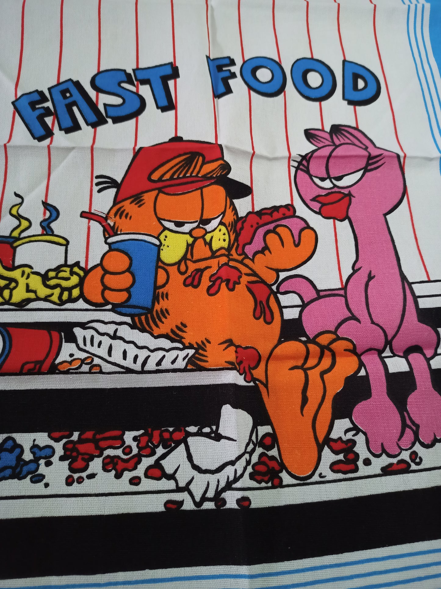 Garfield tea towel, original from the 70s