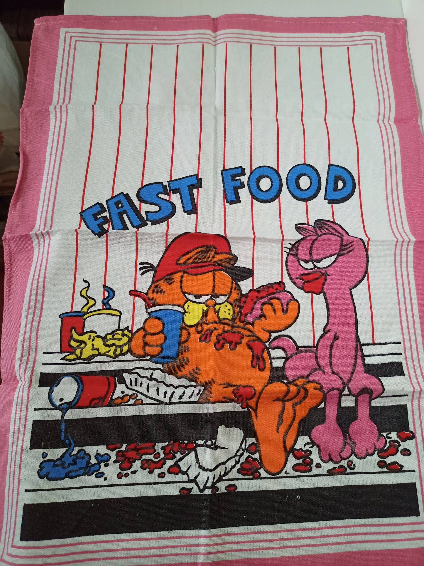 Asciugamano Canovaccio Garfield, originale anni 70