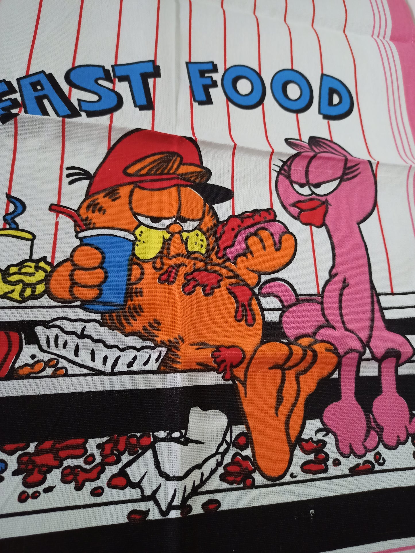 Asciugamano Canovaccio Garfield, originale anni 70