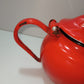 Enamelled metal teapot, Made in Romania, 1970s