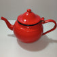 Enamelled metal teapot, Made in Romania, 1970s