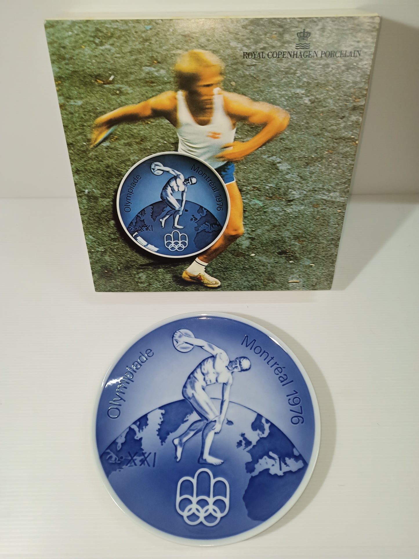 Royal Copenhagen 1976 Montreal Olympics plate with box