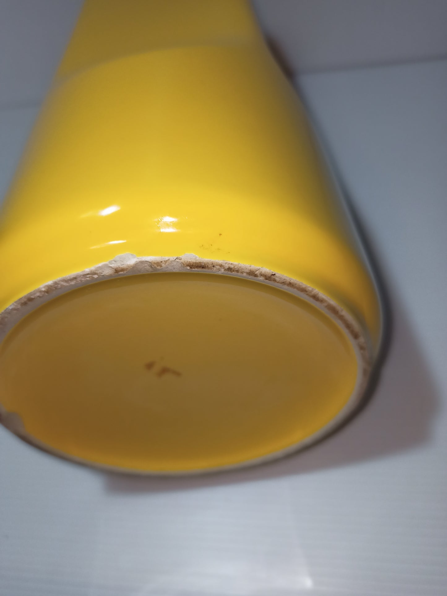 Vaso giallo modernariato anni 70 (Gabbianelli ?), LEGGI DESCRIZIONE