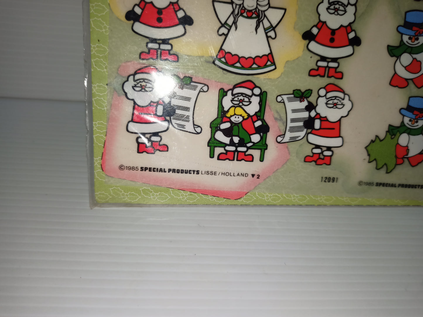 Vintage Malipiero Christmas decals from the 80s