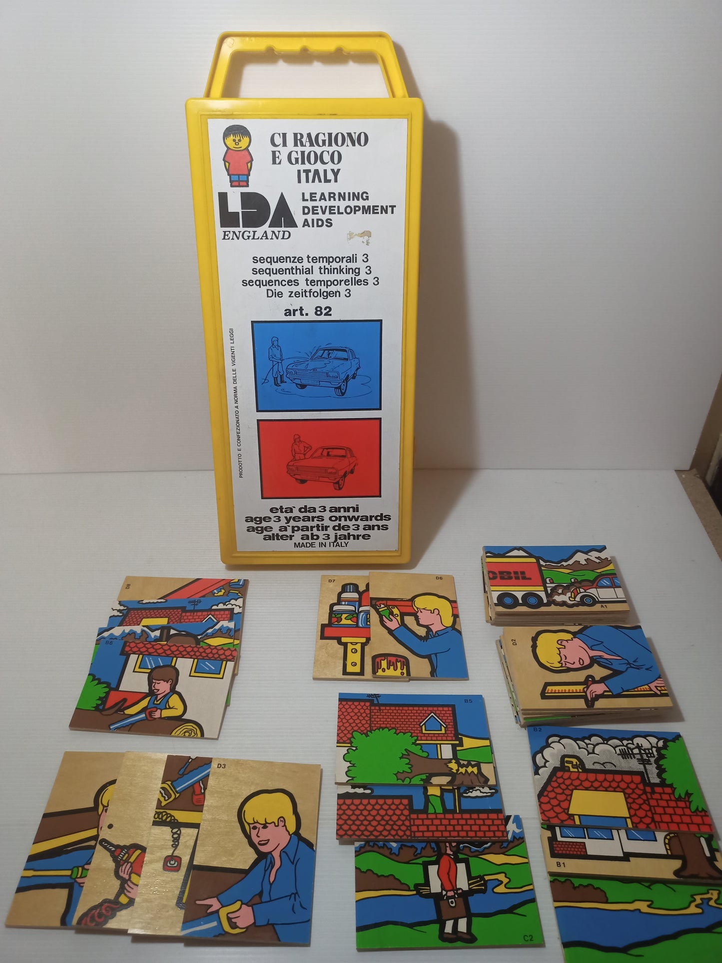 Gioco in legno bambini "Ci ragiono e gioco" anni 70