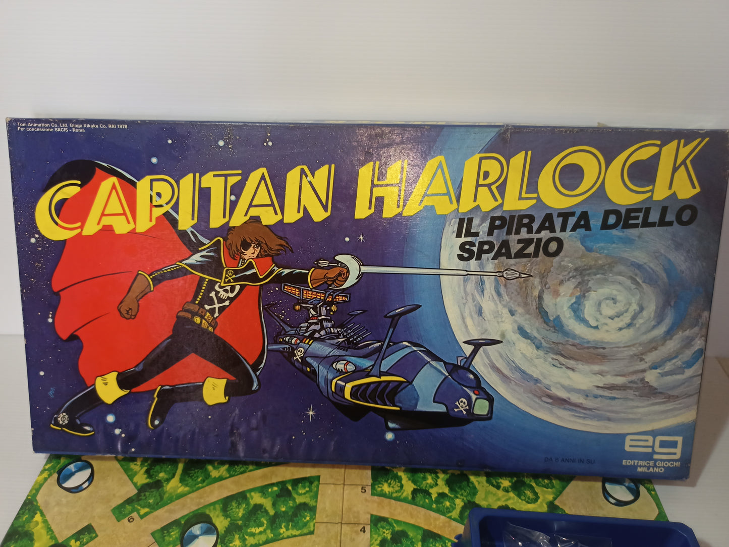 Gioco Capitan Harlock, il pirata dello spazio EG anni 70 INCOMPLETO