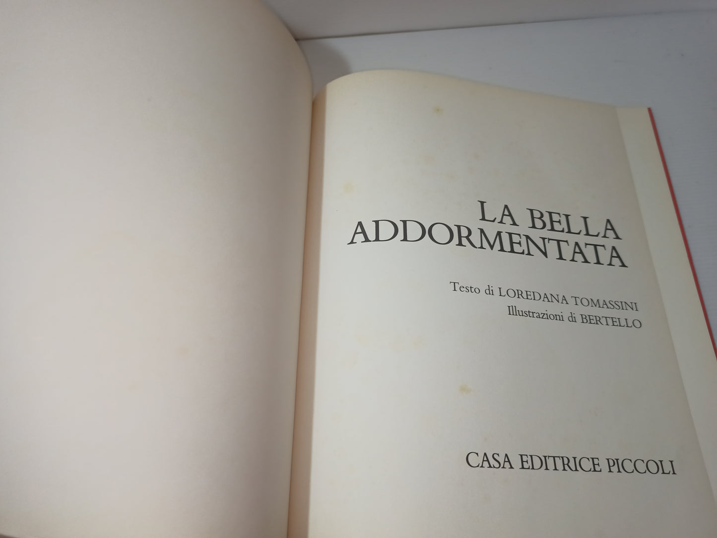 Libro La Bella Addormentata, Editrice Piccoli anni 70