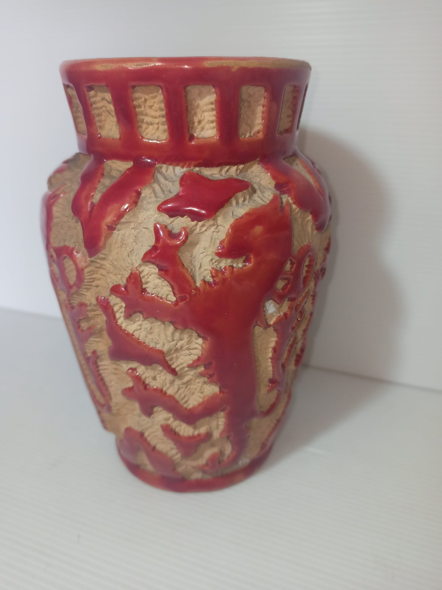 Vaso in ceramica smaltata Egisto Fantechi anni 20-30