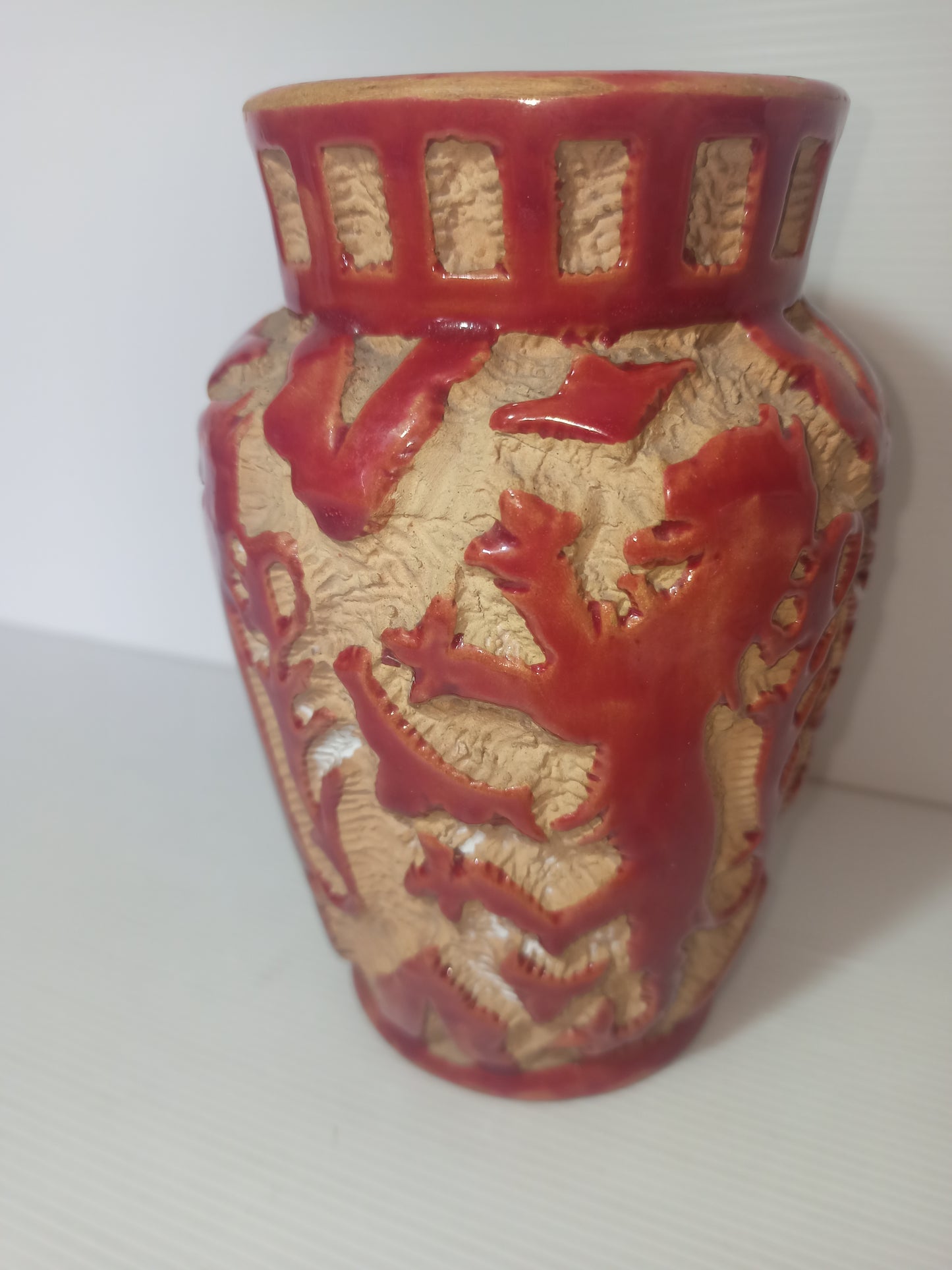 Vaso in ceramica smaltata Egisto Fantechi anni 20-30