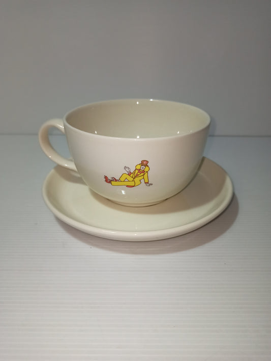 Tazza colazione con piattino Galbusera vintage