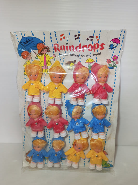Dodici bamboline in plastica marca Linda Regd, originali anni 60-70