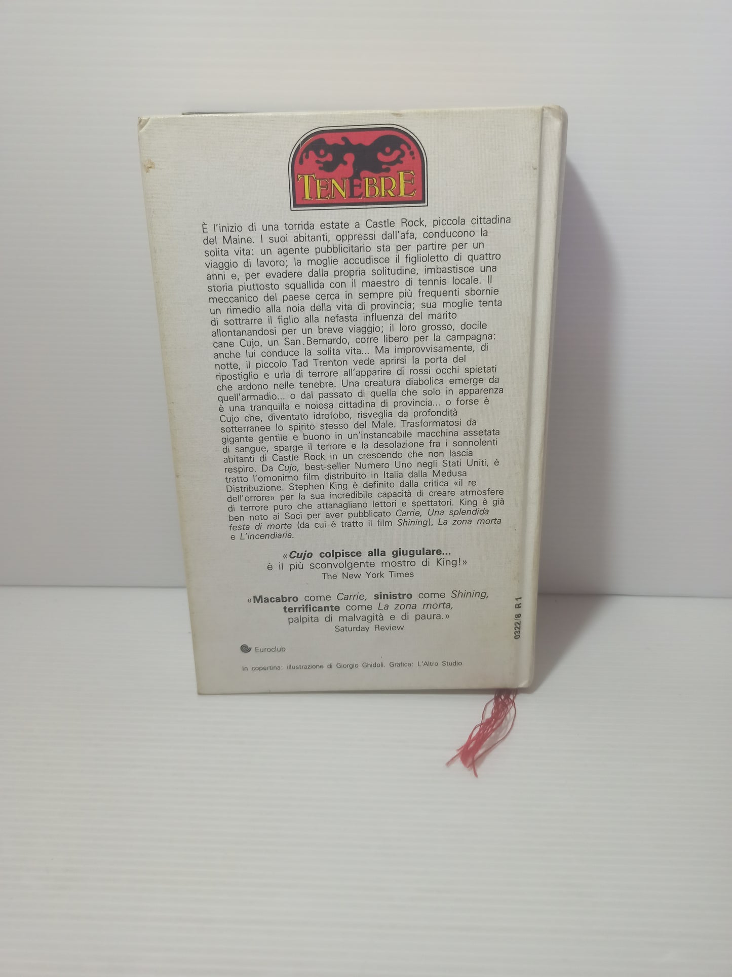 Libro Cujo Stephen King, Euroclub prima Ristampa 1984