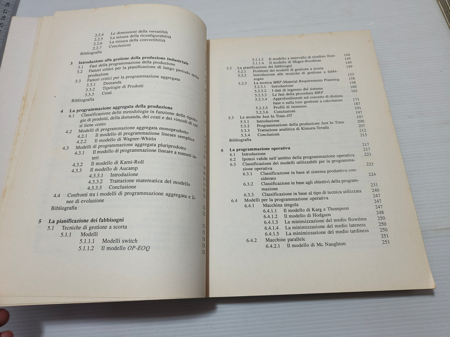 Libro Gestione Della Produzione Industriale, principi, metodologie, applicazioni e misure di prestazione, Hoepli 1991