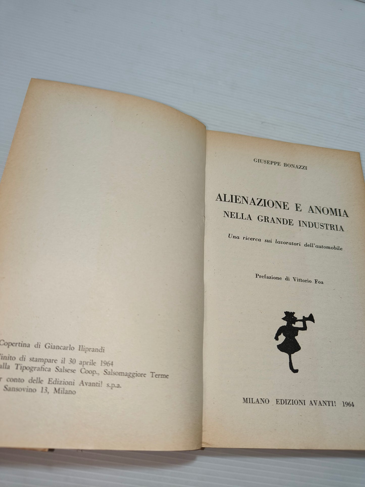 Libro Alienazione e anomia nella grande industria, 1964 LEGGI DESCRIZIONE