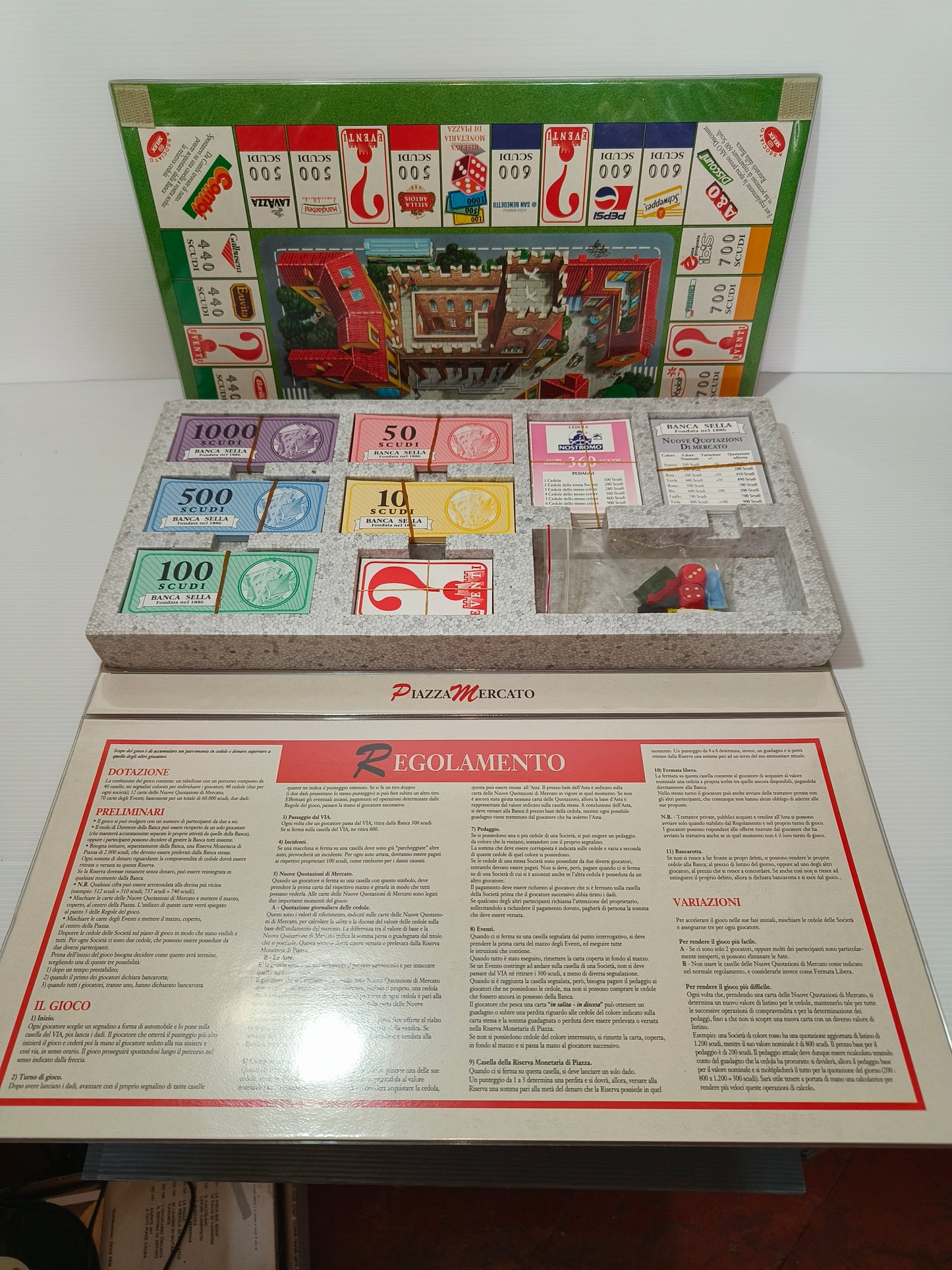 Gioco Piazza Mercato, tipo Monopoli anni 90