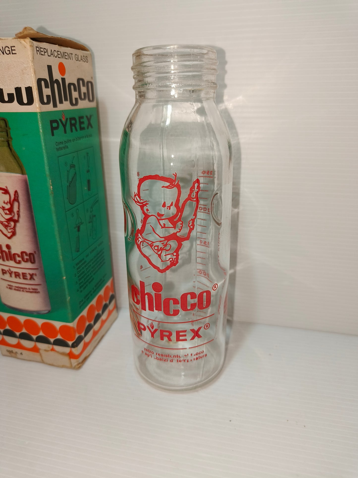 Biberon Chicco Pyrex, anni 70