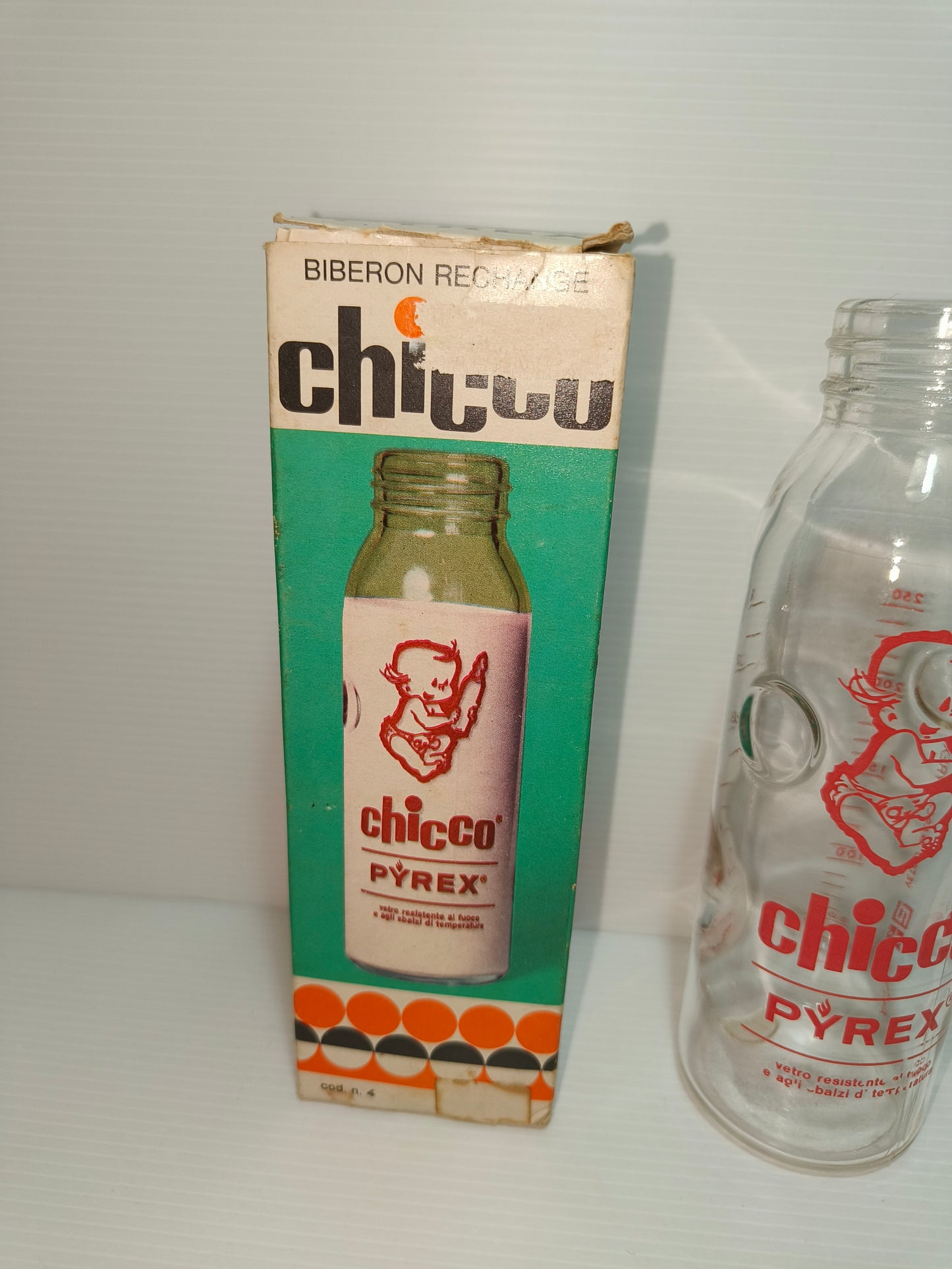 Biberon Chicco Pyrex, anni 70