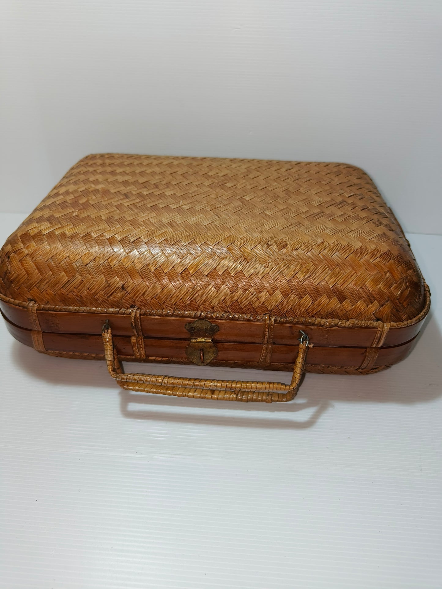 Borsa in paglia e bamboo, originale anni 60 LEGGI DESCRIZIONE