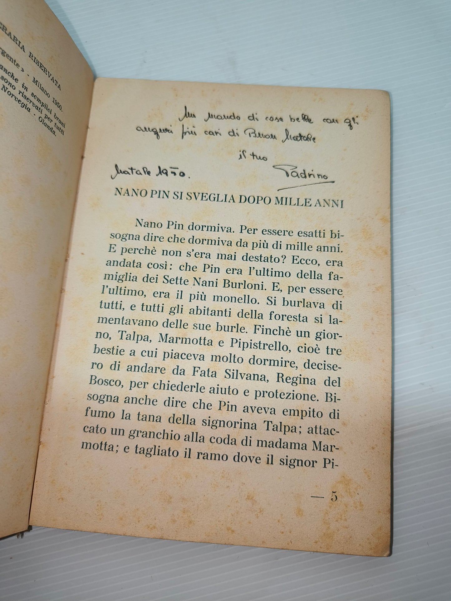 Libro Le Avventure Di Nano Pin, 1950 LEGGI