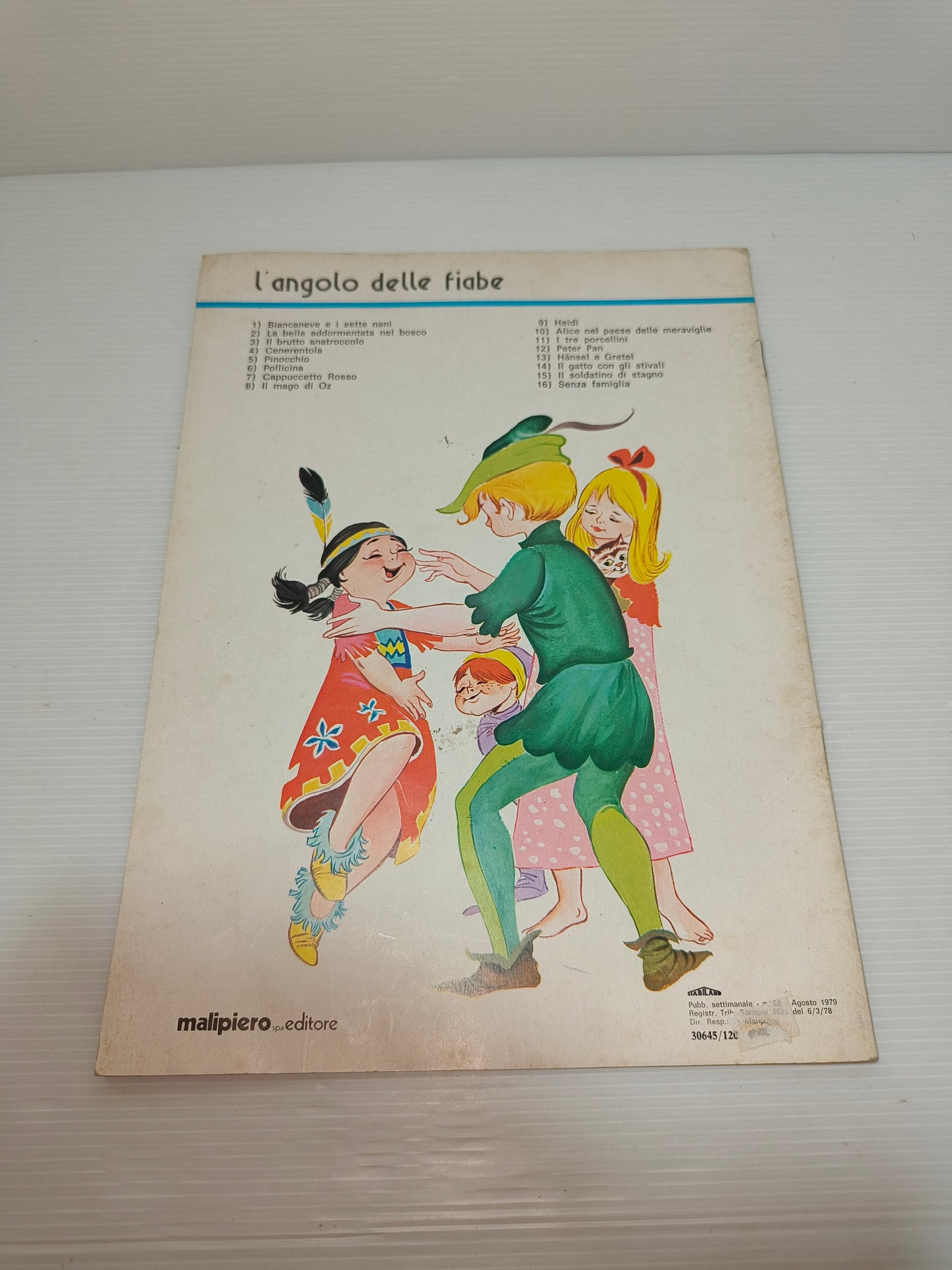 Libro Peter Pan, Malipiero anni 70