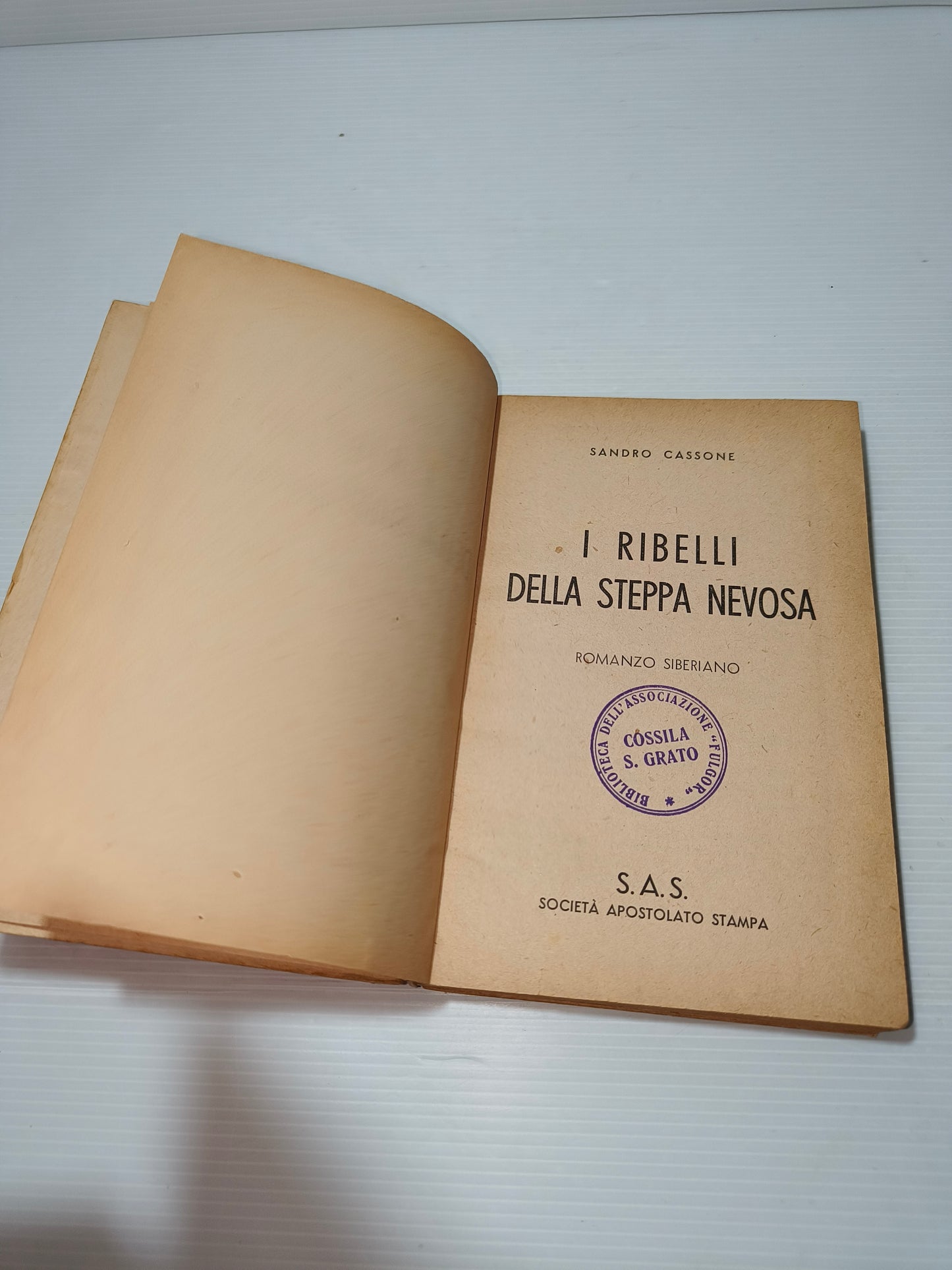 Libro I Ribelli Della Steppa Nevosa, Cassone 1943 LEGGI DESCRIZIONE