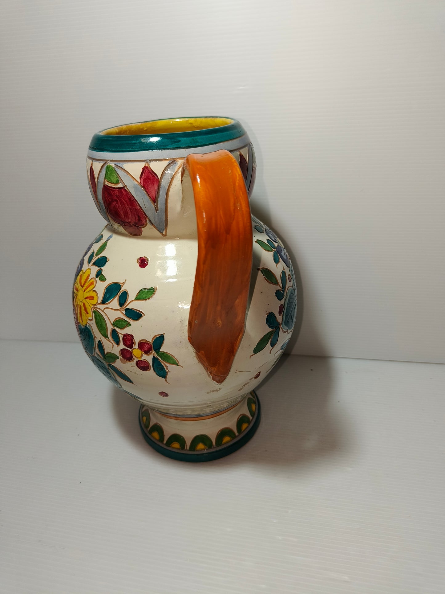 Caraffa brocca vintage in ceramica dipinta, LEGGI DESCRIZIONE