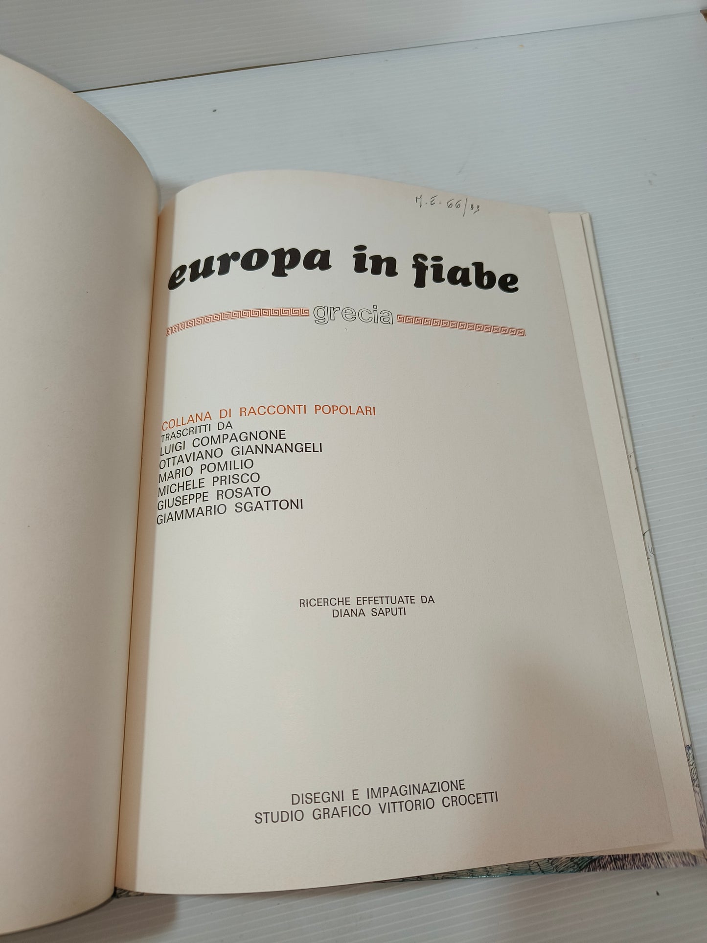 Libro Europa In Fiabe Grecia, Eit 1979