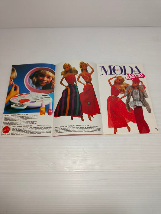 Depliant Inserto Pubblicitario Barbie, anni 80