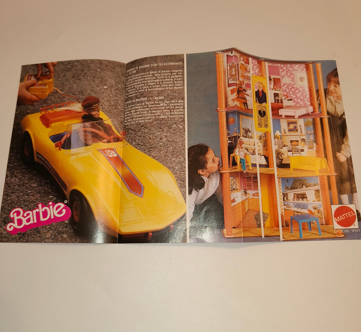 Depliant Inserto Pubblicitario Barbie, anni 80