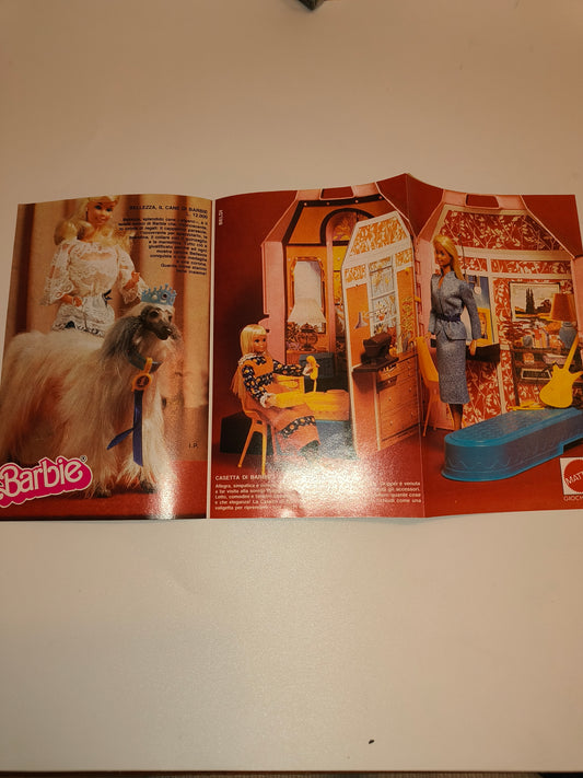 Depliant Inserto Pubblicitario Barbie, anni 80