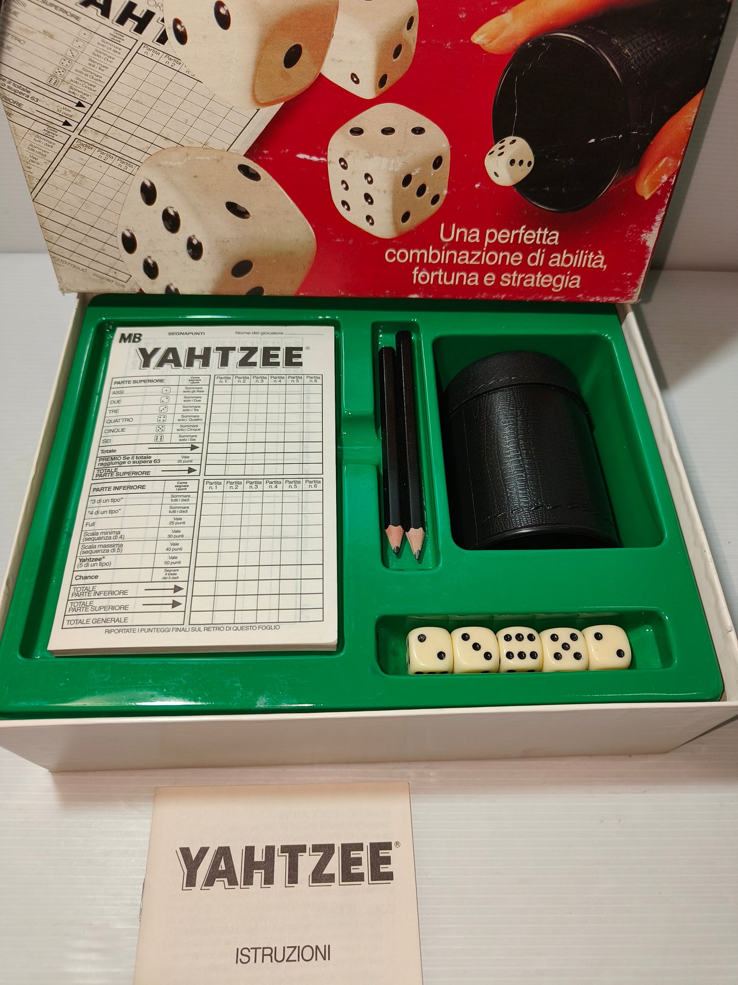 Gioco Yahtzee Il Gioco Dei Dadi, anni 80 LEGGI