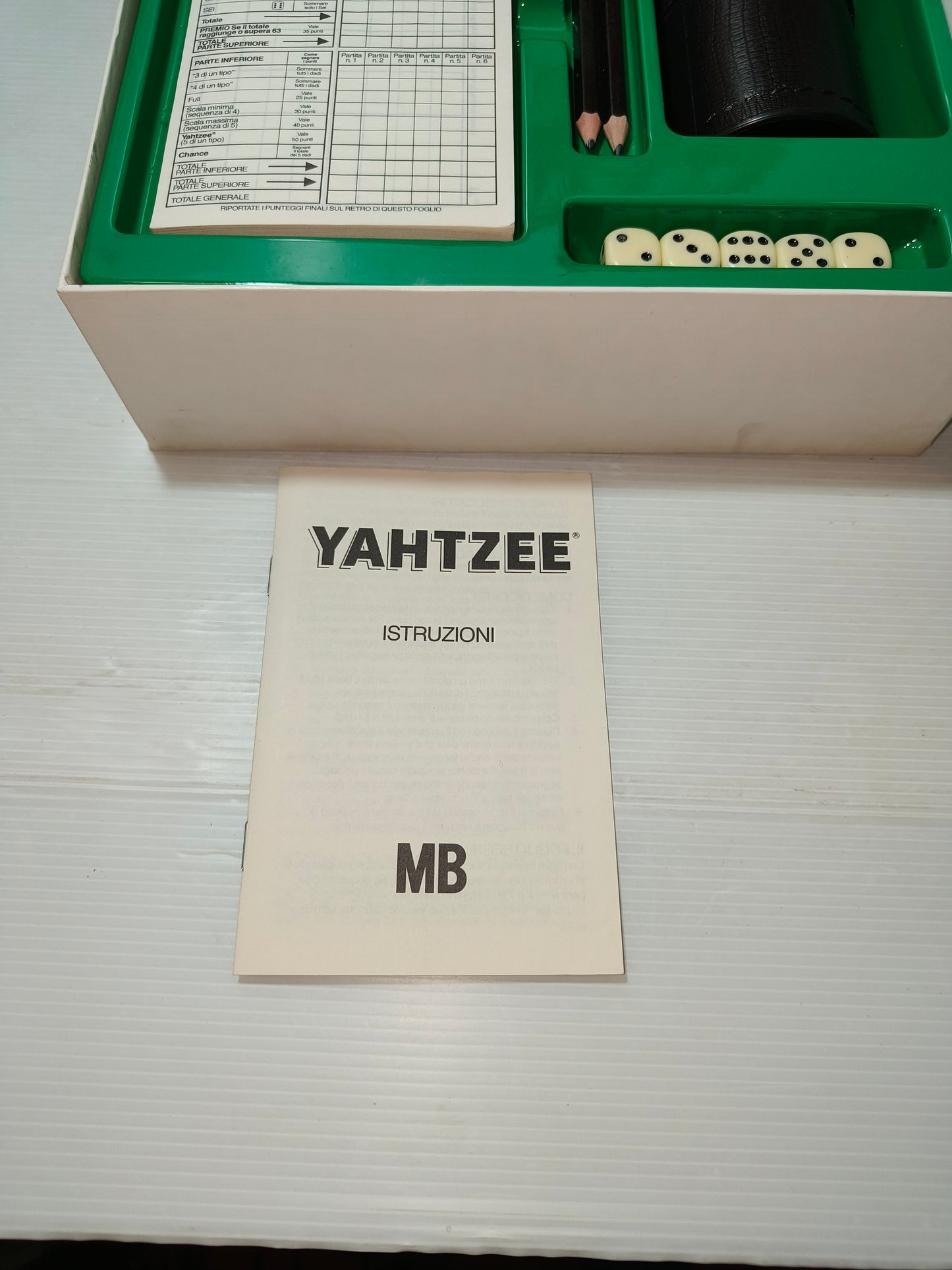 Gioco Yahtzee Il Gioco Dei Dadi, anni 80 LEGGI