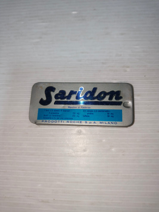 Scatolina Medicinale Saridon anni 80, LEGGI