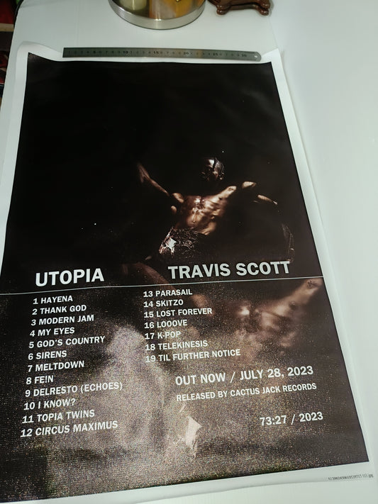 Stampa Su Tela Travis Scott Utopia 63 x 43 cm