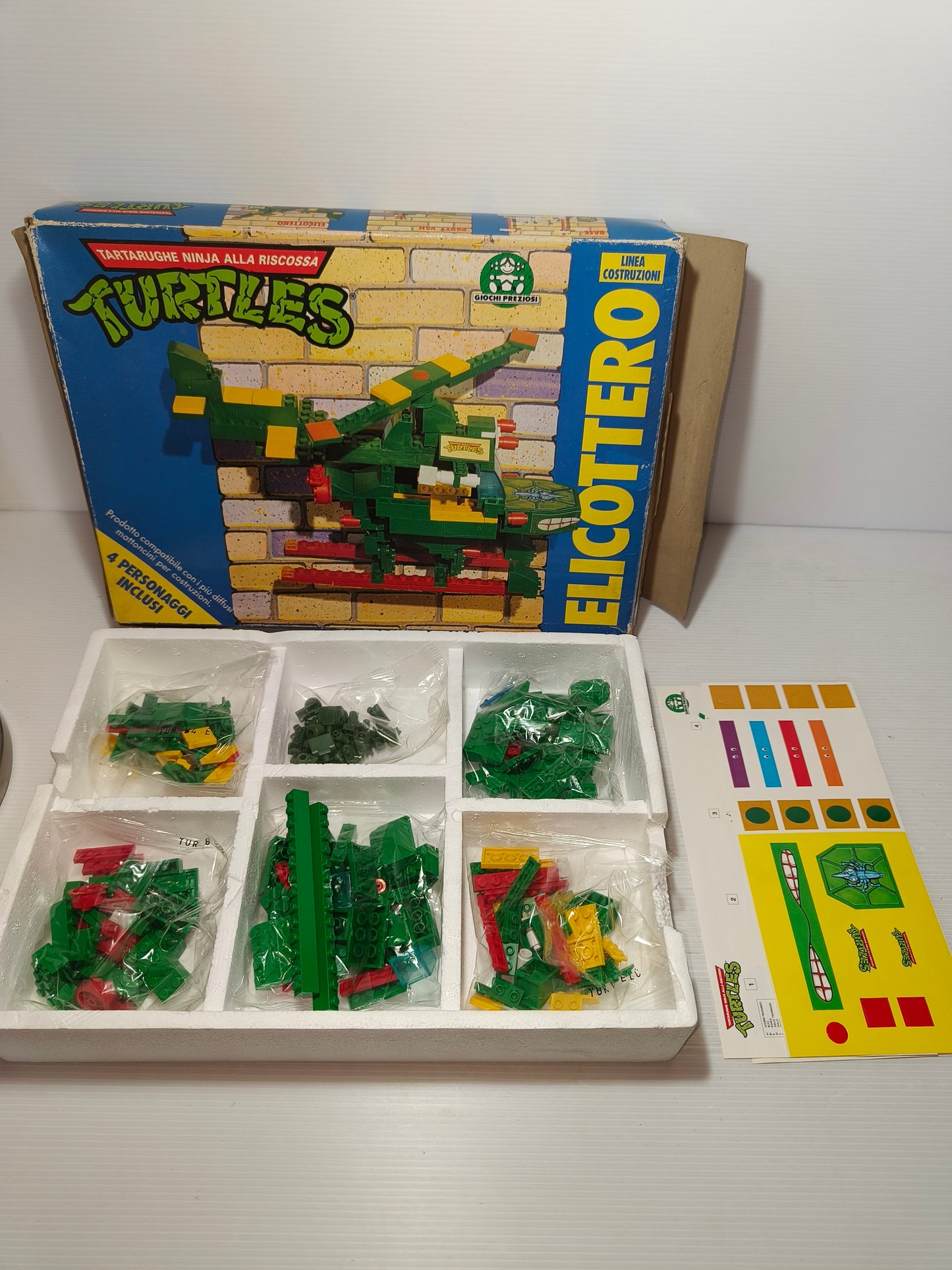 Lego Ninja Turtles type constructions, Giochi Preziosi original 90