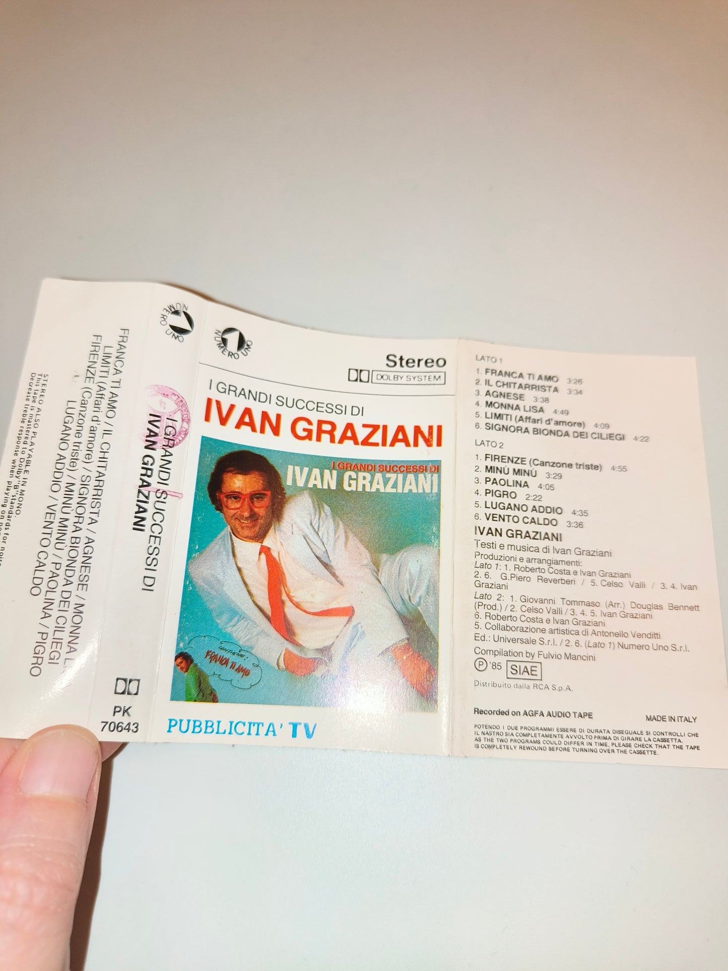 I Grandi Successi Di Ivan Graziani Musicassetta Numero Uno, LEGGI
