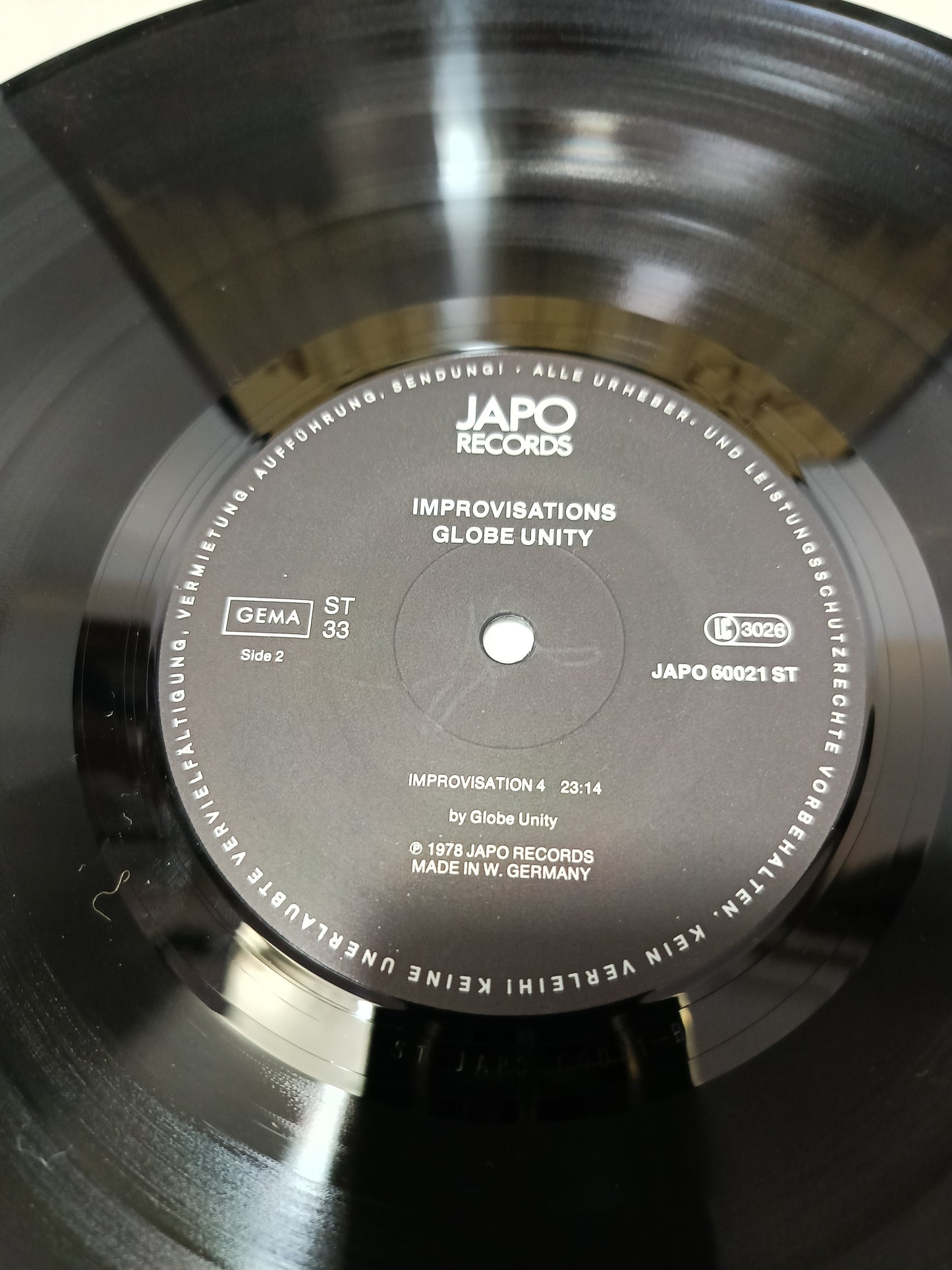 Improvisations Globe Unity LP 33 Giri Edito nel 1978  da Japo Records